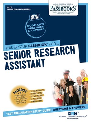cover image of Senior Research Assistant